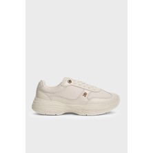 Tommy Hilfiger Logolu Deri Sneaker Ayakkabı Kadın Ayakkabı FW0FW09413 Aeo