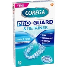 Corega Proguard & Retainer Diş Apartı Temizleyici Tablet 30'lu (8'li Paket)