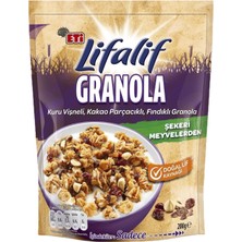 Eti Lifalif Granola Kuru Vişneli, Kakao Parçacıklı, Fındıklı 200 G (6'li Paket)