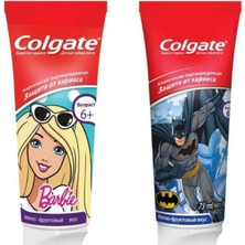 Colgate Barbie & Batman Çürüklere Karşı Etkili Çocuk Diş Macunu 75 ml (6'li Paket)
