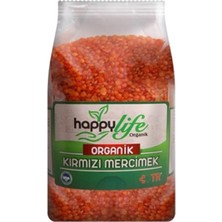 HappyLife Happy Life Organik Kırmızı Mercimek 500 G (8'li Paket)