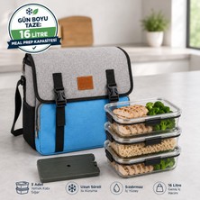 Perlotus 16 Litre Termal Yemek Taşıma Çantası Fit Beslenme Ofis Izolasyonlu Çanta (Buz Aküsü Hediyeli)