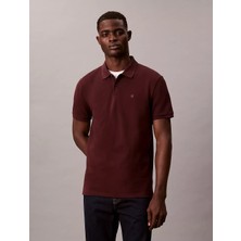 Calvin Klein Erkek Regular Fit %100 Pamuklu Ck Logolu Kısa Kollu Bordo T-Shirt LV040EM269-2E8