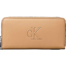 Calvin Klein Kadın Ck Desenli Kart Bölmeli Deri Kahverengi Cüzdan LV04F1077G-RAJ