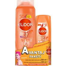 Elidor Onarıcı Bakım Şampuan 500 ml + Saç Kremi 200 ml (4'li Paket)