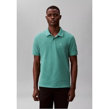Calvin Klein Erkek Regular Fit %100 Pamuklu Ck Logolu Kısa Kollu Yeşil T-Shirt LV040EM269-VFL