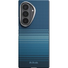 Galaxy Z Fold 8 Ultra Kılıf M-Safe Aramid Karbon Fiber Pitaka Tactile Woven Sunset-Moonrise Mavi