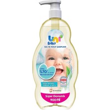 Uni Baby Saç ve Vücut Şampuanı 900 ml (6'li Paket)