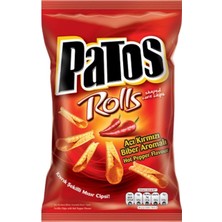 Patos Rolls Acı Kırmızı Biber Aromalı Parti Boy Cips 185 G (8'li Paket)