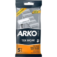 Arko Men Tek Bıçaklı Tıraş Bıçağı 5'li (8'li Paket)