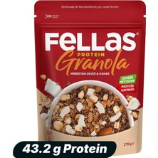 Fellas Protein Hindistan Cevizi & Kakaolu Granola 270 G (4'li Paket)