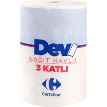 CarrefourSA Carrefour 3 Katlı Dev Kağıt Havlu 300 Yaprak (8'li Paket)