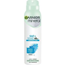 Garnier Mineral Saf & Temiz Sprey Deodorant 150 ml (3'li Paket)