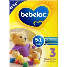 Bebelac 3 Devam Sütü 9-12 Ay 400 G (5'li Paket)