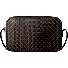 Calvin Klein Kadın Monogram Logolu Ayarlanabilir Sabit Omuz Askılı Kahverengi Omuz Çantası LV04F3268G-0TK