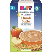 Hipp Organik Iyi Geceler Tahıl Bazlı Ek Gıda Elmalı Sütlü 4+ Ay 250 G (4'li Paket)