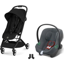 Cybex Orfeo Travel Sistem | Black Magic Black & Aton Steel Grey