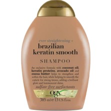 Ogx Organix Brazilian Keratin Smooth Şampuan 385 ml (4'li Paket)