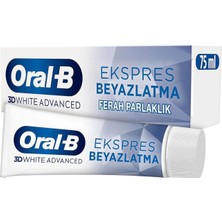 Oral-B Pro 3D White Advanced Ekspres Beyazlatma Ferah Parlaklık Diş Macunu 75 ml (4'li Paket)
