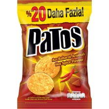 Patos Acı Baharatlı Parti Boy Cips 167 G (8'li Paket)