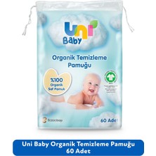 Uni Baby Organik Temizleme Pamuğu 60 Adet (7'li Paket)