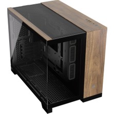 Corsair 2500X Çift Bölmeli Matx Temperli Cam Bilgisayar Kasası Siyah/ceviz Ağacı - Outlet