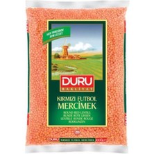 Duru Bakliyat Kırmızı Futbol Mercimek 1 kg (7'li Paket)