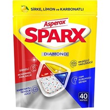 Asperox Sparx Diamond Bulaşık Makinesi Kapsül 40'lı (3'li Paket)