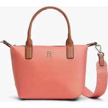 Tommy Hilfiger Kadın Th Monogram Logolu Fermuarlı Kısa Askılı Pembe Çanta AW0AW17709-TJ8
