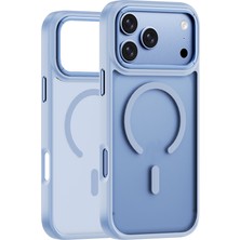 iPhone 17 Pro Kılıf Wiwu FGG-012 Armorpro Serisi M-Safeli Parmak Izi Bırakmayan Kılıf Açık Mavi