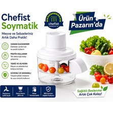 Chefist Şarjlı Sebze Meyve Soyma Makinesi Otomatik 5 Bıçaklı Elektrikli Kabuk Soyucu Pratik