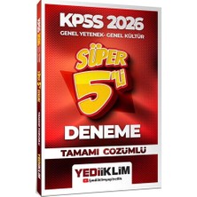 Yediiklim Yayınları 2026 Kpss Genel Yetenek Genel Tamamı Çözümlü Süper 5 Li Deneme