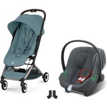 Cybex Orfeo Travel Sistem | Taupe Stormy Blue & Aton Steel Grey