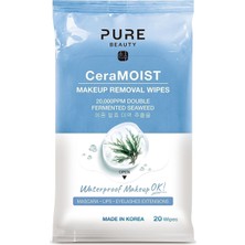 Pure Beauty Ceramoist Makyaj Temizleme Mendili 20 Adet (6'li Paket)