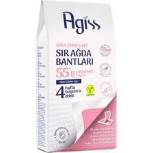Agiss Tüm Ciltler Için Sirli Vücut Ağda Bandı 55'li (8'li Paket)