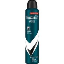 Rexona Erkek Sprey Deodorant Invisible Black & White 200 ml (4'li Paket)