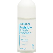 Watsons Invisible Fresh Kadın Roll On 50 ml (8'li Paket)