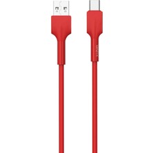 X-Level XCC9003 X-Move 27W 3.3A USB-A to Type-C Soft Silikon Hızlı Şarj ve Data Kablosu 1.2 Metre