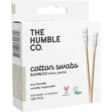 The Humble Co. The Humble Co Spiral Form Bambu Kulak Temizleme Çubuğu Beyaz 100 Adet (7'li Paket)