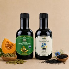 Noura Natural Organik Çörekotu Yağı 250 ml ve Organik Kabak Çekirdeği Yağı 250 ml