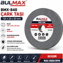 Bul-Max Bulmax BMX840 Çark Taşı 125 x 20 x 20  60 Kum Max 4800 Rpm