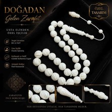 İnan Tesbih Premium Oyma Sanatı Doğal Deve Kemiği Küre Kesim Sistem Püsküllü TESBIH10X10 mm