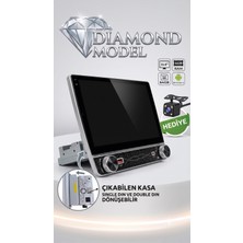 Kingwin 10.8 Inç Diamond Serisi Android Oto Teyp - 4gb Ram / 64GB - Single Din'den Double Din'e Dönüşebilen Multimedya (Geri Görüş Kamerası Hediye)