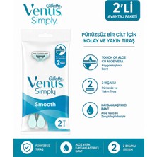 Gillette Venus Simply 2 Basic Kullan At Kadın Tıraş Bıçağı 4 'lü 2 Paket