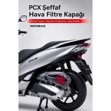 Motobros Honda Pcx Hava Filtre Kapağı Şeffaf Pcx Debriyaj Kapağı Sararmaz Premium Model Pcx 2021-2025 Uyumlu