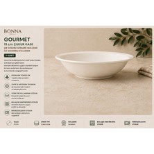 Bonna Gourmet 15 cm Çukur Kase Şık Desenli Seramik Malzeme ile Dayanıklı Kullanım