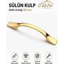 Rene Home 96 mm Sülün Kulp (Altın)Mobilya Dolap Çekmece Kulpu Mutfak Banyo Gardırop Kulpu