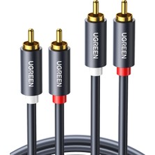 Ugreen 2rca To 2rca Ses Kablosu, 1 Metre, Antrasit, 30747