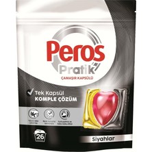 Peros Pratik Matik Çamaşır Deterjanı Kapsülü - Tableti 26 Adet Siyahlar