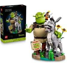 LEGO Shrek: Şrek, Eşek ve Çizmeli Kedi 72423 | Yetişkinler Için "dikkat Ogre" Levhası ve Ayçiçekleri